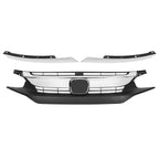 Front Upper Grille with Chrome Eyelid Molding for Honda Civic Sedan (2016–2018)