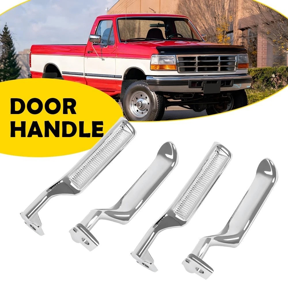 Set of 4 Door Handle Metal Interior LH & RH for Ford F150 F250 F350 Bronco (1987–1996)