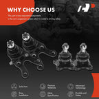 Set of 4 Front Upper & Lower Ball Joints for Mitsubishi Montero (1992–2000)