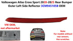 Rear Bumper Outer Left Side Reflector for VW Atlas Cross Sport (2020–2025) 3CM945105B
