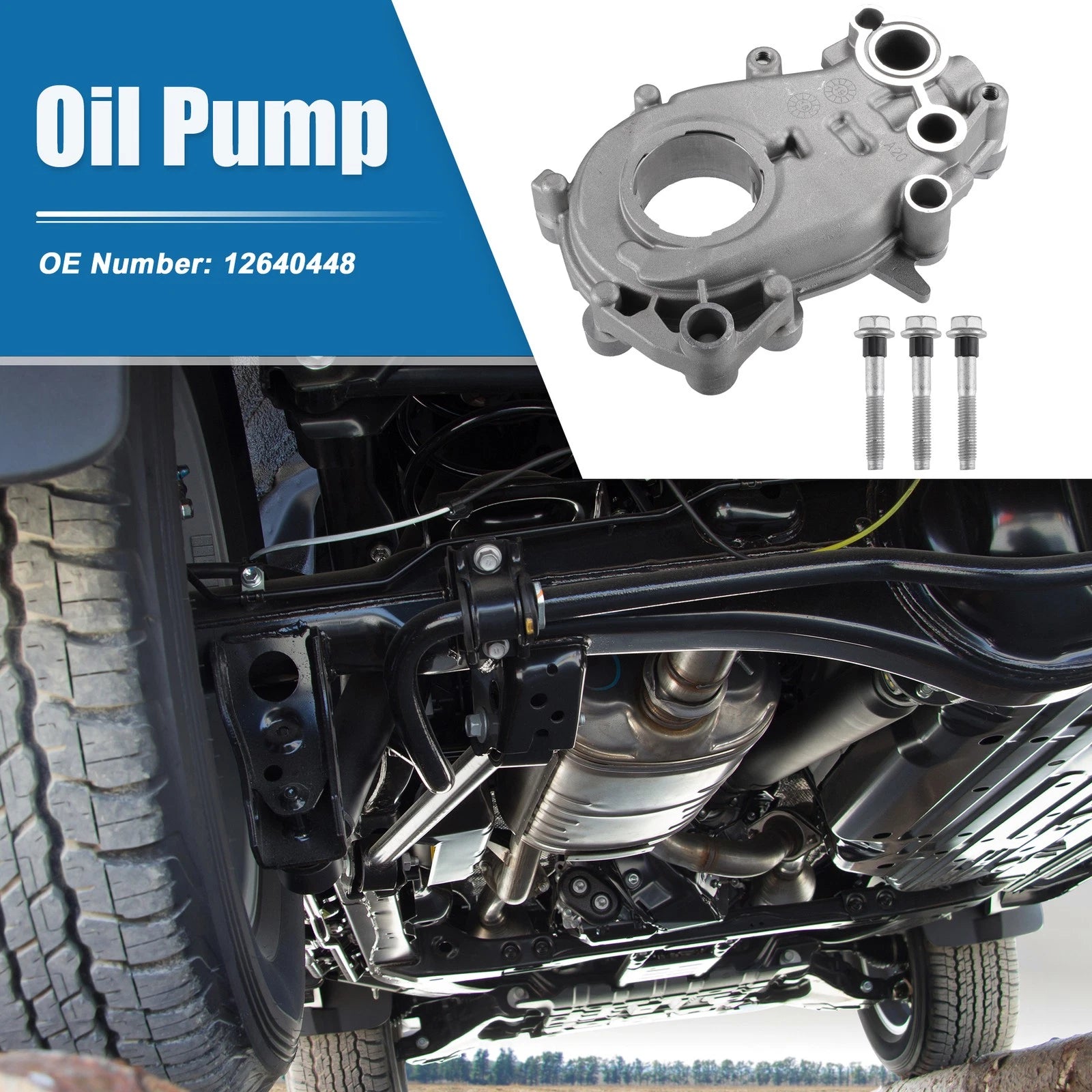 Set of 1 Engine Oil Pump for Chevy GMC Saturn (12640448, 724117514730)