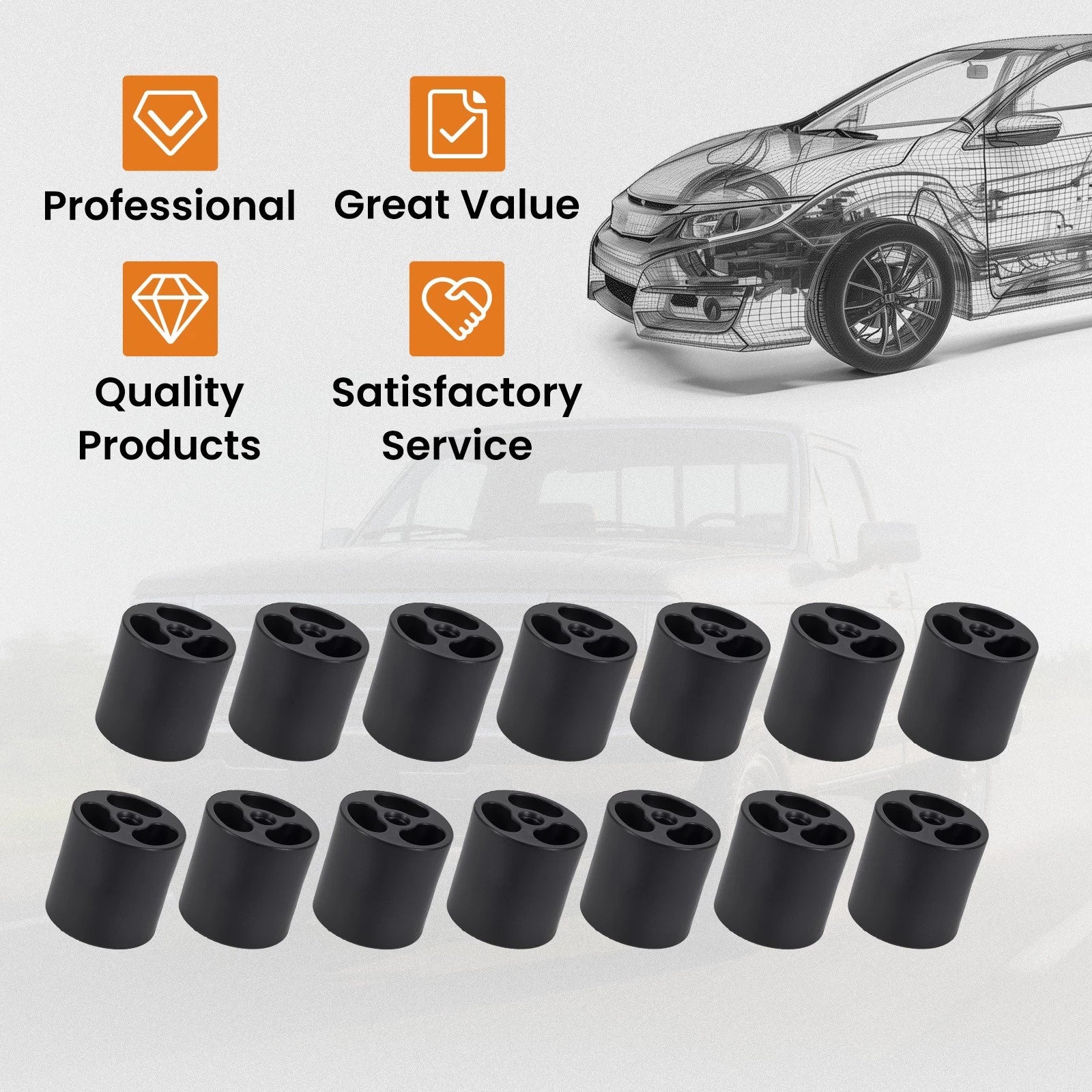 3" Body Lift Kit for Ford Ranger (1989–1992) Fiberglass Spacer System
