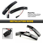 Smoked Sequential LED Mirror Turn Signal Light for Ford Explorer (2011–2019)
