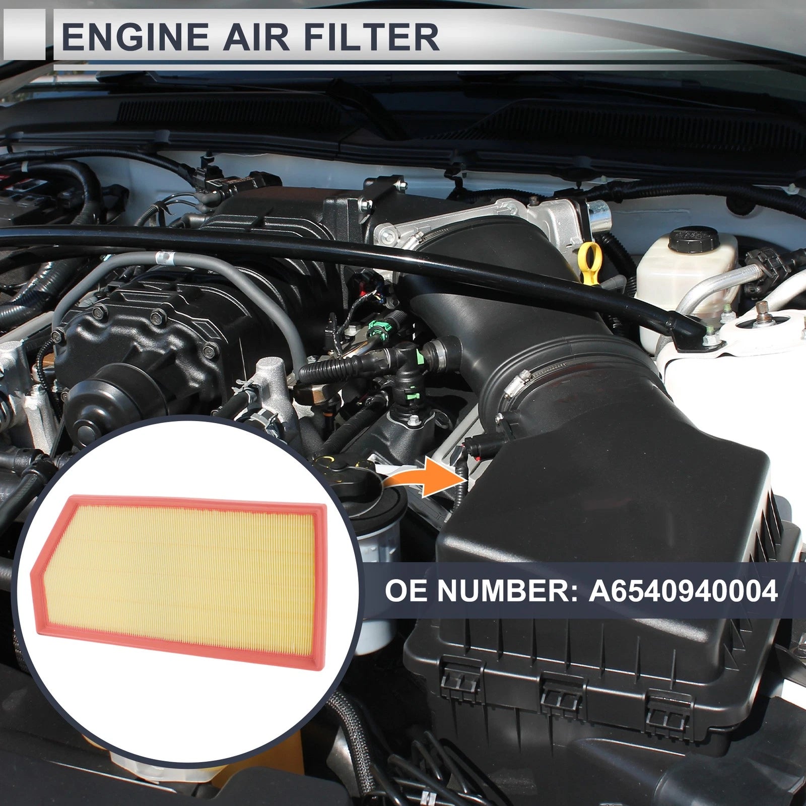 Engine Air Filter No.A6540940004 for Mercedes-Benz GLE450 4Matic (2020–2025)