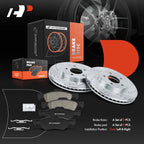 Front Drilled Rotors & Ceramic Brake Pads for Ford Escape (2005-2012)