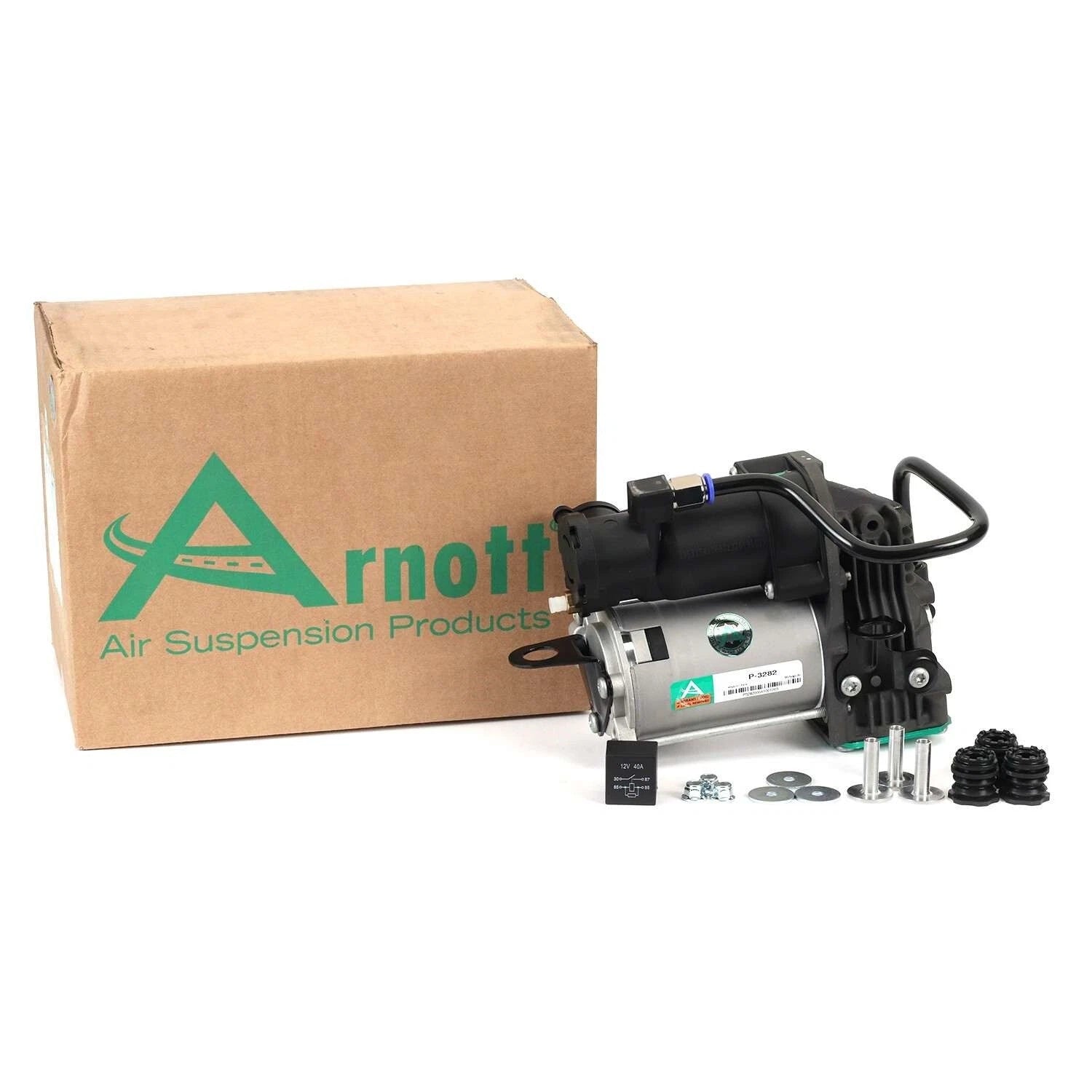 Arnott Air Suspension Compressor P-3282 for Various Makes Models