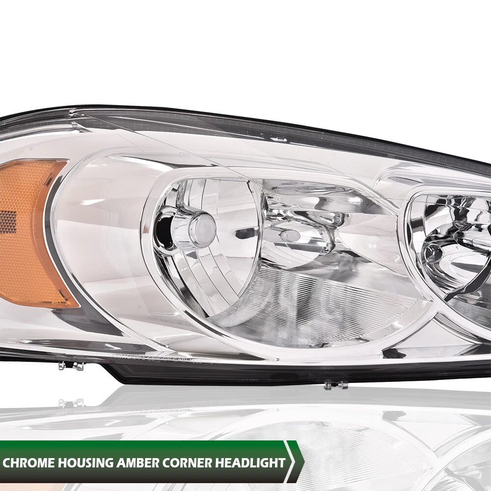 Chrome Housing Amber Headlight for Chevrolet Impala (2006–2016)