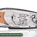 Chrome Housing Amber Headlight for Chevrolet Impala (2006–2016)