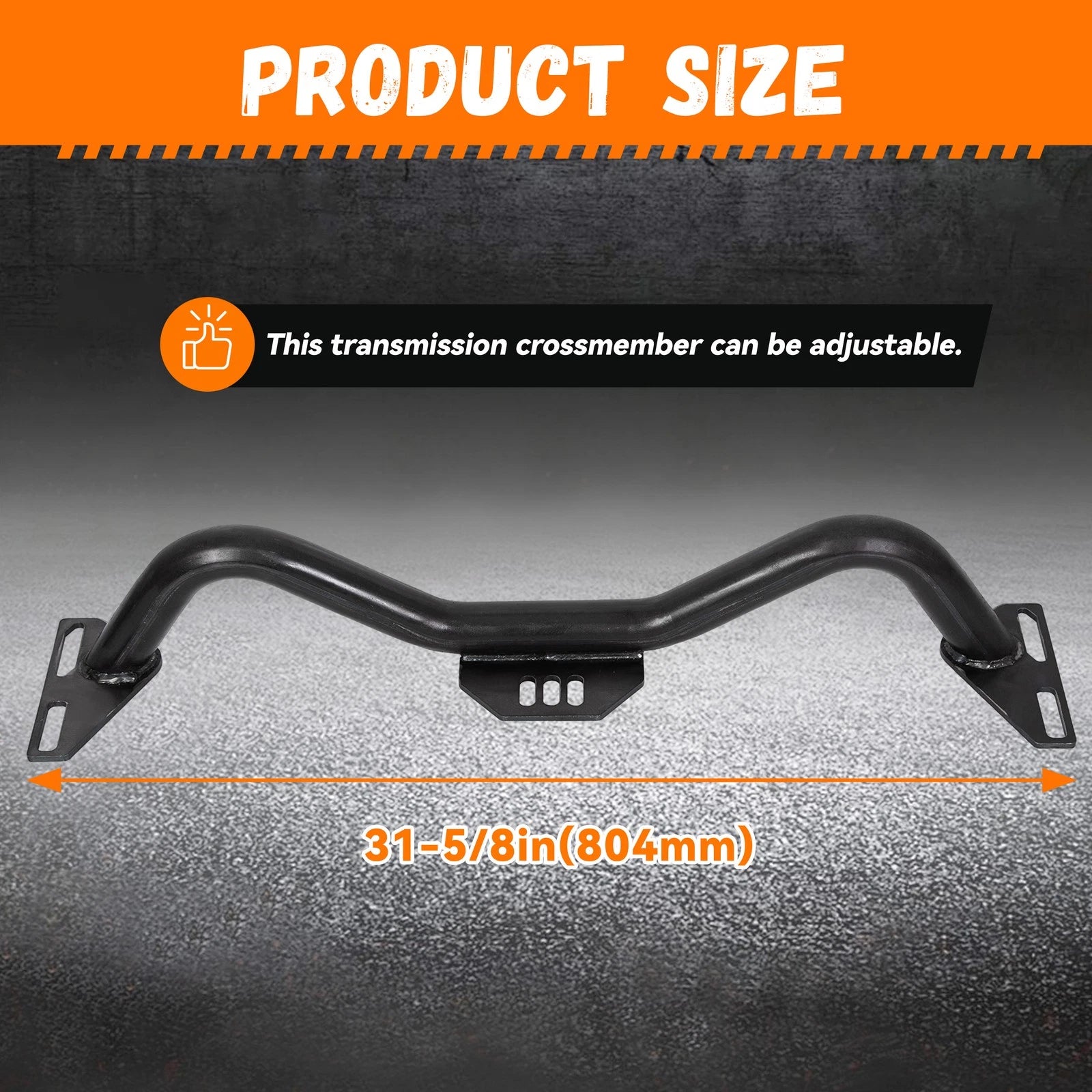 Adjustable Transmission Crossmember Steel for Chevy GMC C10 C20 (1963–1987)