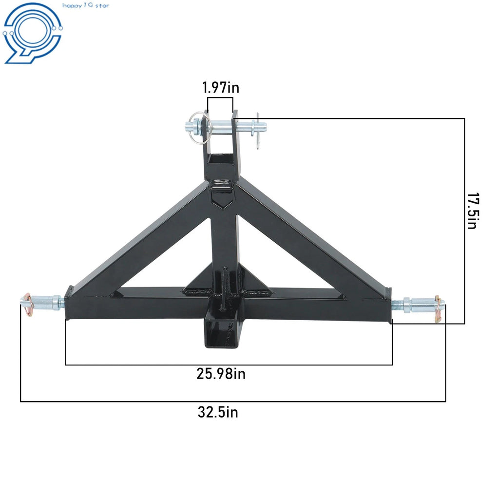 3 Point Trailer Hitch Receiver for Category 1 Tractor