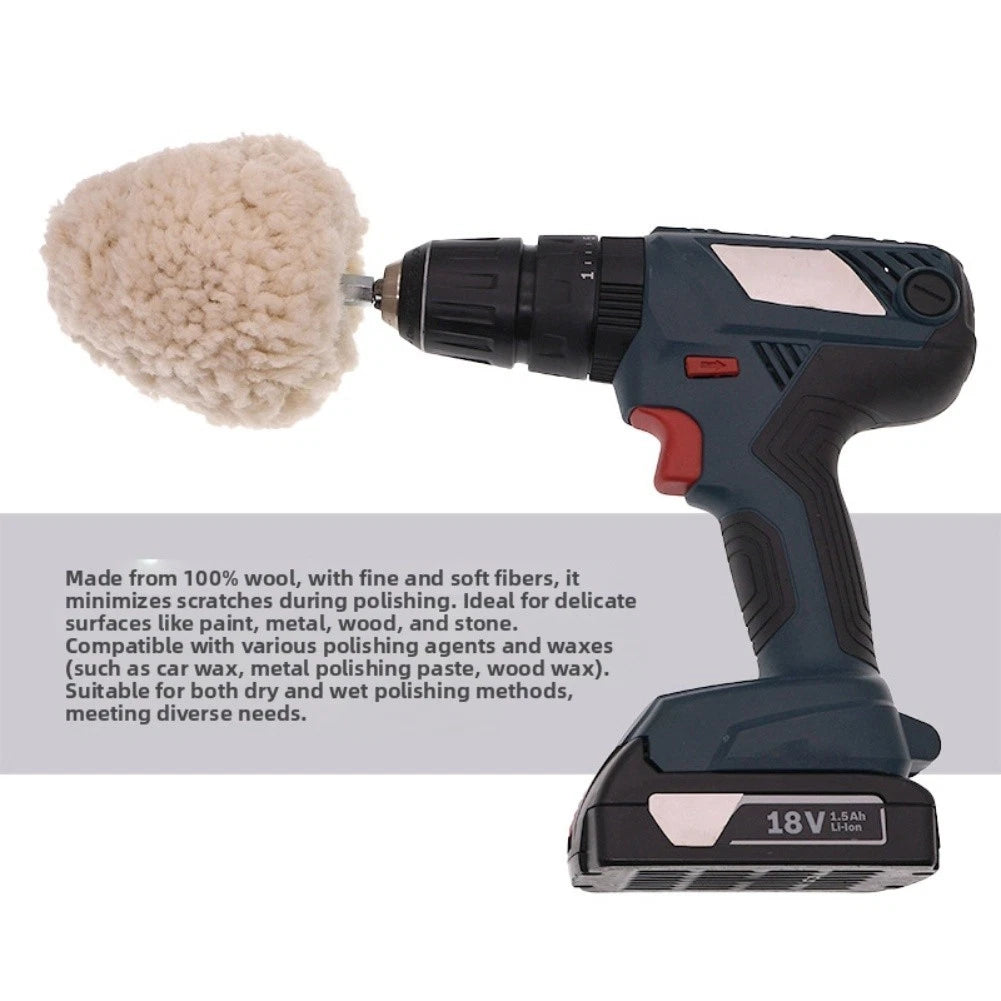 100mm Wool Buffing Ball Polishing Wheel for Metal Wood Surfaces