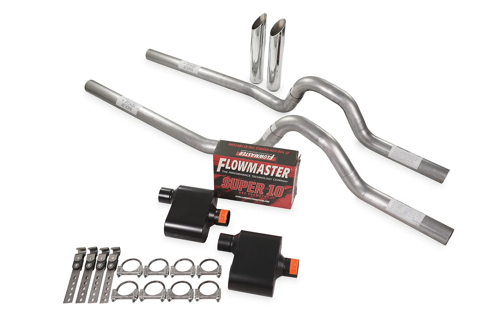 Dual Exhaust Kit 2.5" Flowmaster Super 10 for GM C/K 20 3/4 Ton (1973–1980)