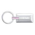Chrome/Pink Jeweled Rectangular Keychain - Officially Licensed for Hemi Vehicles