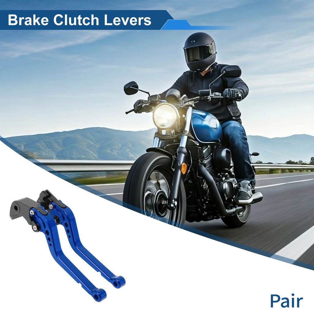 Adjustable Brake Clutch Levers for Suzuki GSXR1000 (2005–2006) Blue 1 Pair