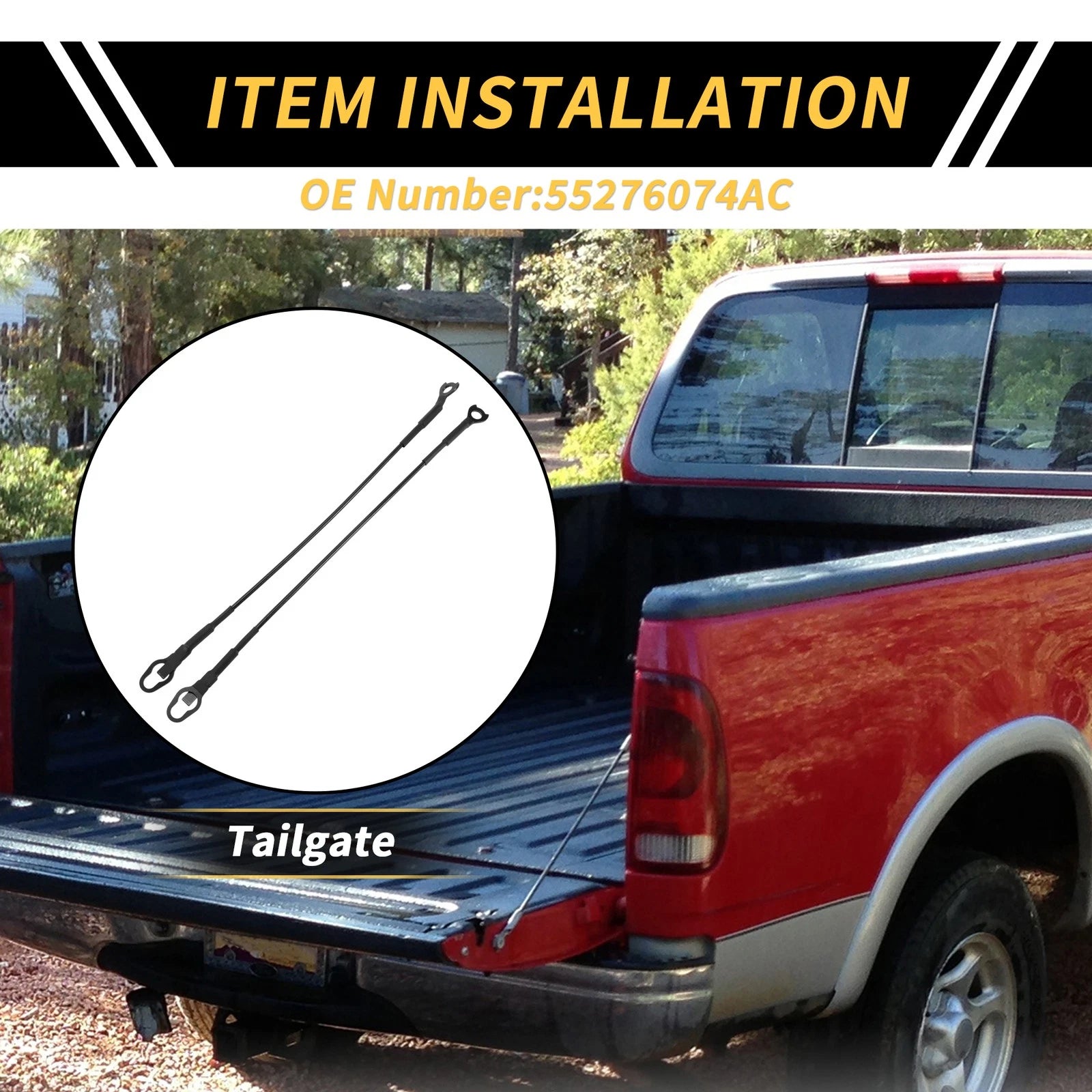 1 Pair Tailgate Cables for Dodge Ram 1500 2500 (2002–2010)