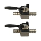 Set of 2 Inline Fuel Gas Shut Off Valves for Karts