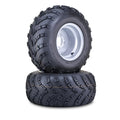 Set of 2 ATV Tire Assembly 22X10-10 with 4x4" PCD Silver Wheels 10260