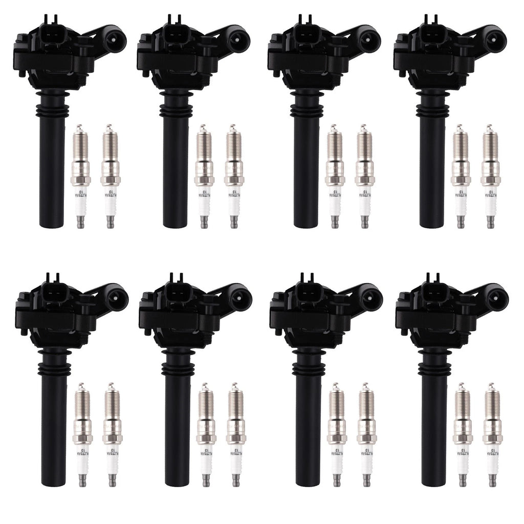 8pcs Ignition Coils + 16pcs Spark Plugs for Jeep Grand Cherokee (2005) UF378
