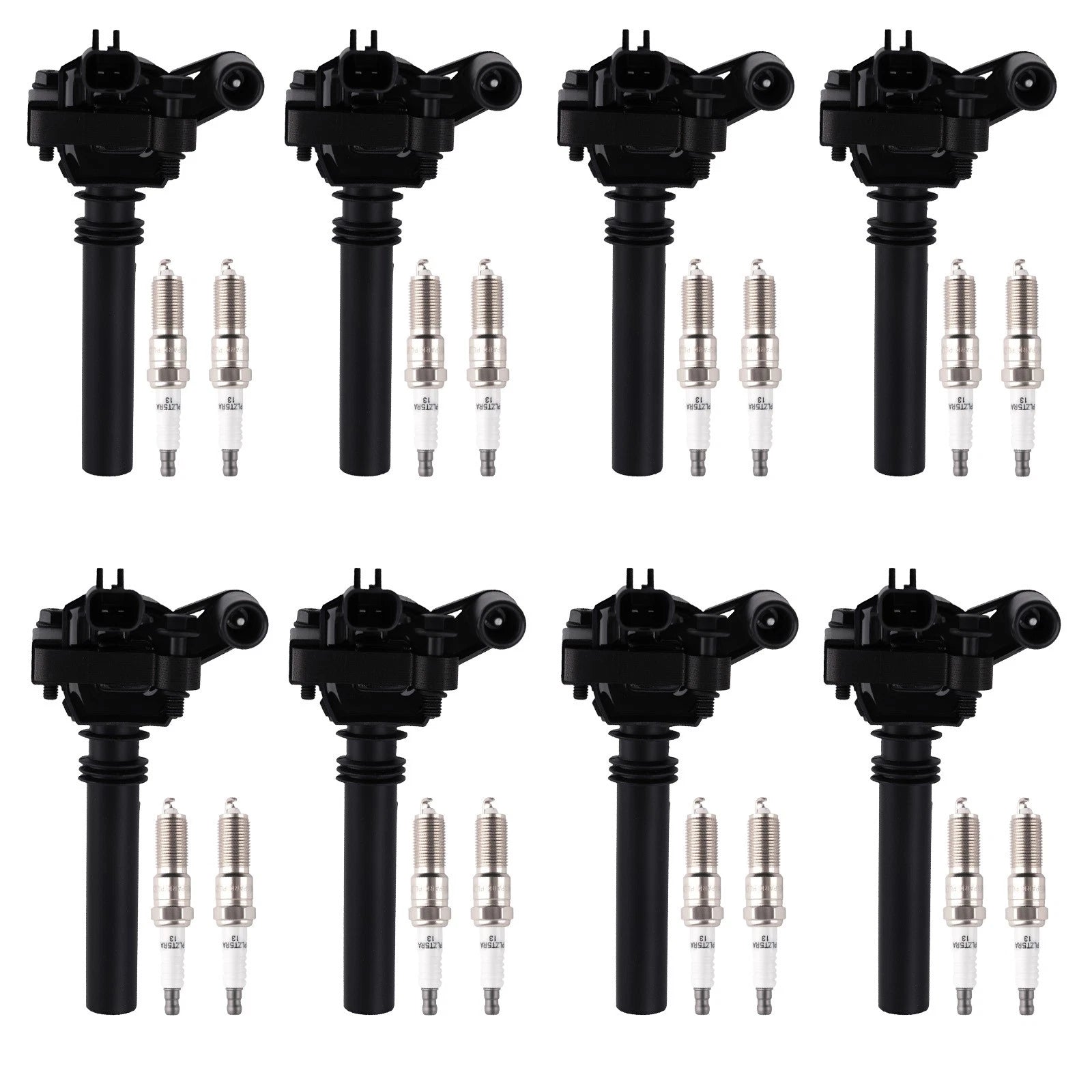 8pcs Ignition Coils + 16pcs Spark Plugs for Jeep Grand Cherokee (2005) UF378