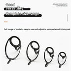 Fishing Rod Guide Ring Set of 3 Stainless Steel 0.57cm 0.87cm 1.79cm