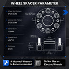 Hub Centric Wheel Spacers for Ram 1500 (2019-2024) 6-Lug 4WD (2 in)