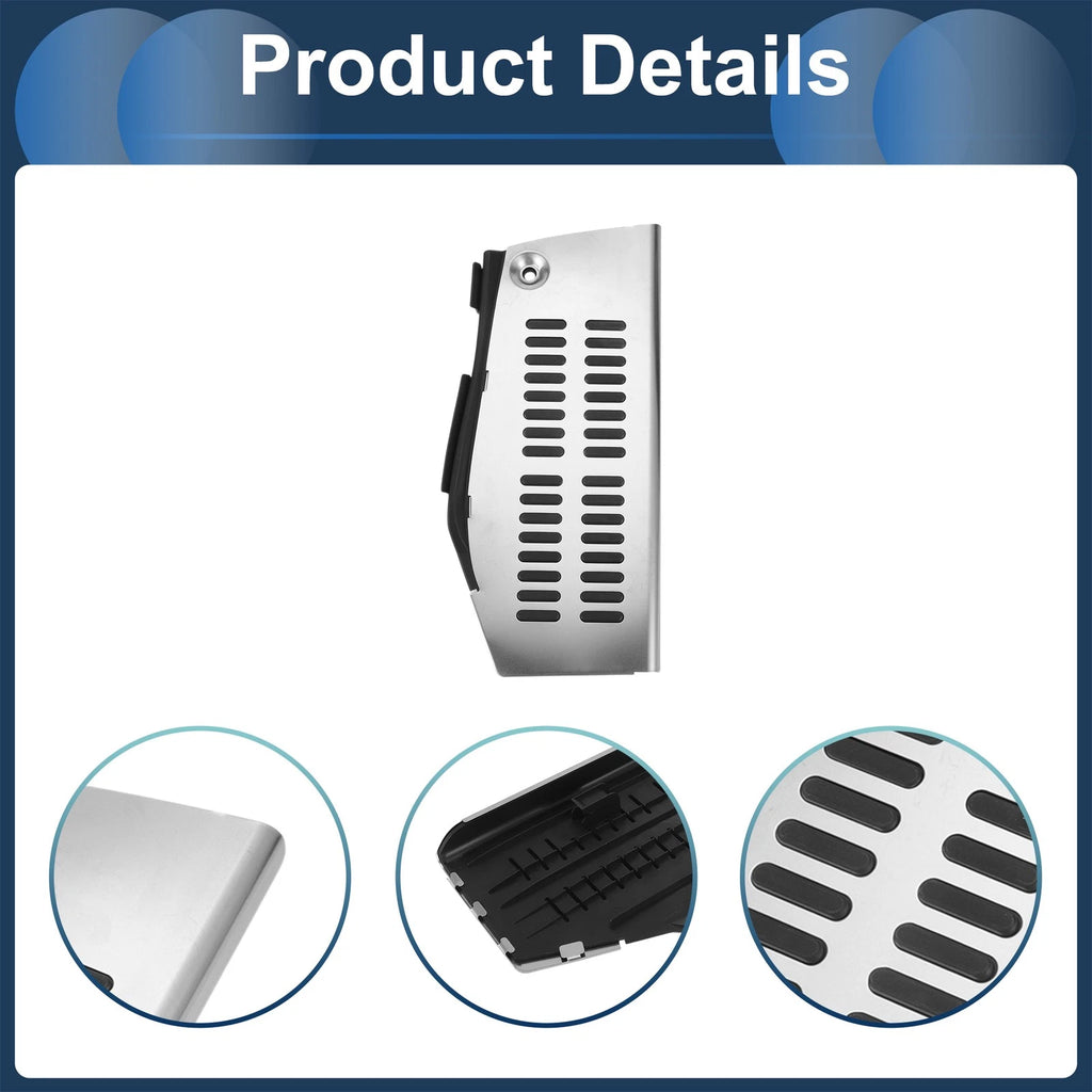 Footrest Pedals Cover for Volkswagen Polo (2009–2017) Silver Tone