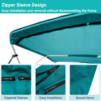 Bimini Top Boat Cover for 3 Bow (72"L x 36"H x 85"-90"W)