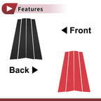 Set of 4 Door Pillar Window Trim for KIA Carens (2007–2012) Black