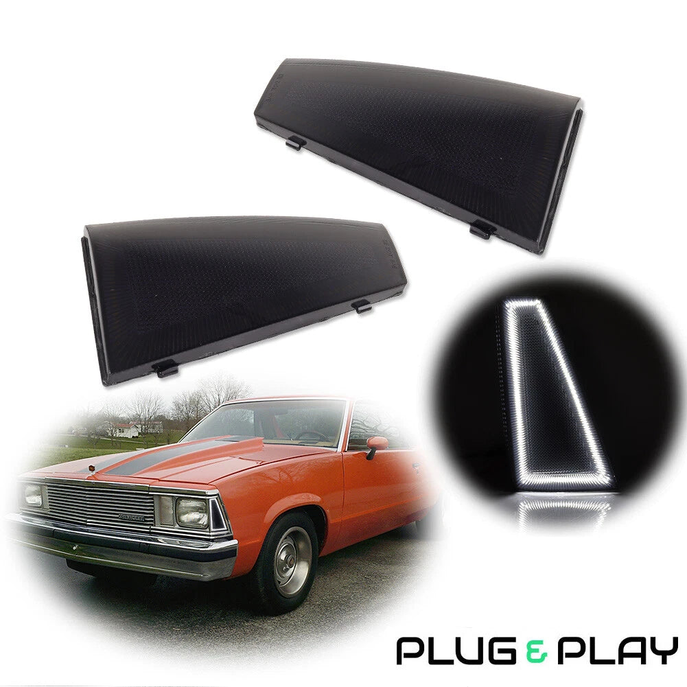 Set of 2 Smoked LED Side Marker Lights for Chevrolet Malibu El Camino