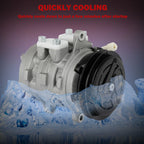 A/C Compressor with Clutch for Chevy Sprint Tracker Suzuki Samurai X-90