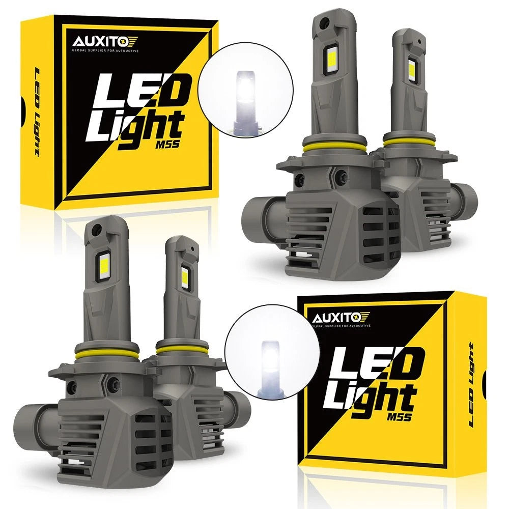 Set of 4 9005 9006 LED Headlight Bulb Kit for High Low Beam (6500K)