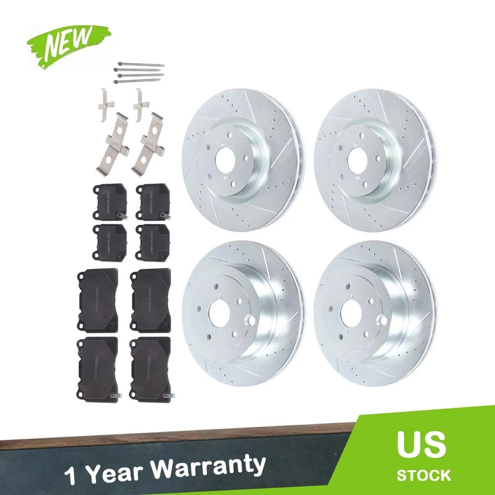 Set of 4 Drilled Rotors & Brake Pads for Subaru Impreza (2008–2014)