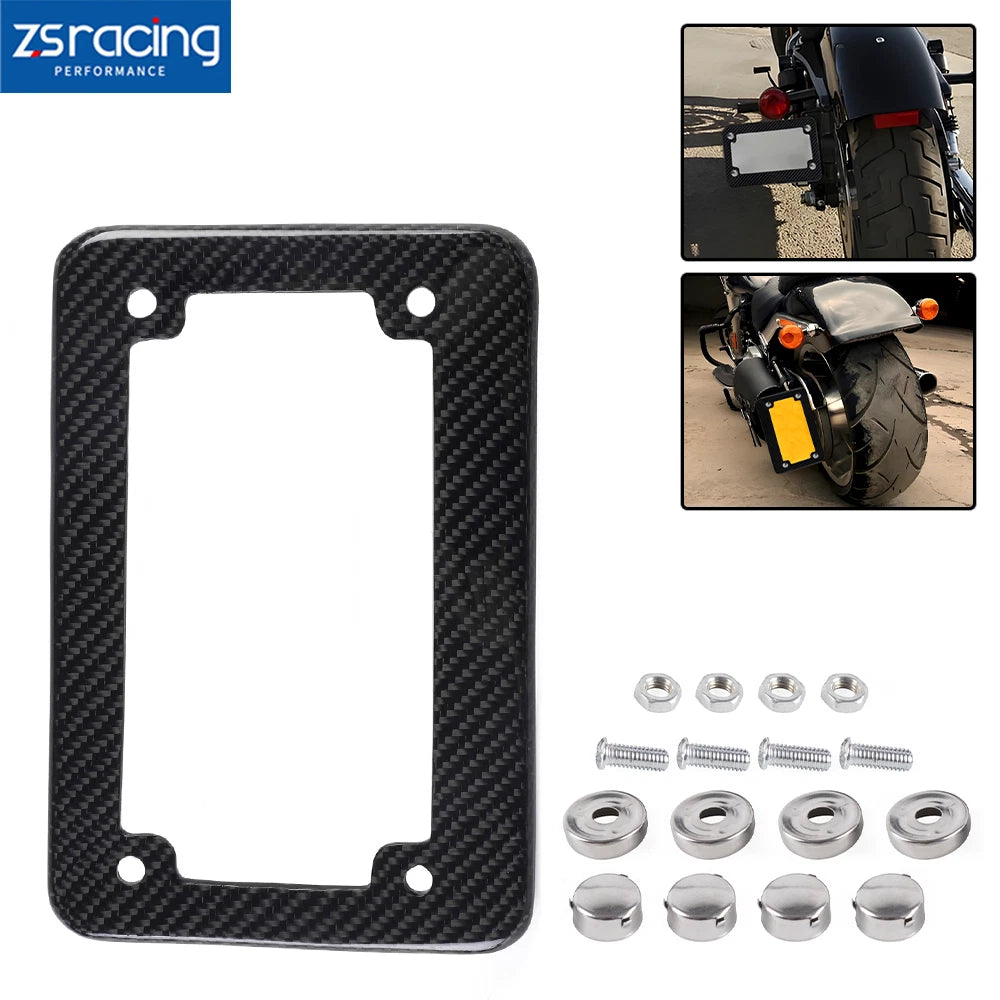 Carbon Fiber Motorcycle License Plate Frame for