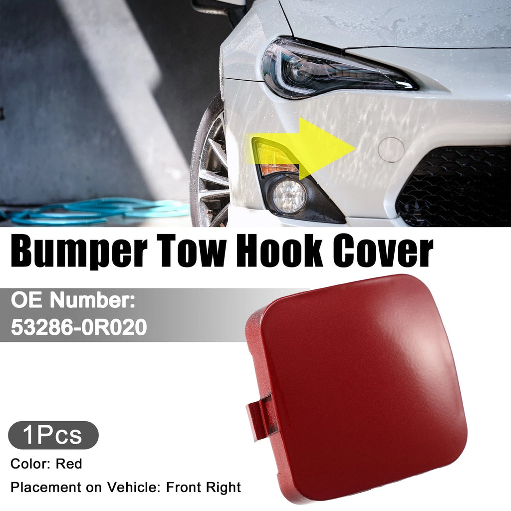 Tow Eye Hook Cover Cap for Toyota RAV4 (2013–2018) - Red