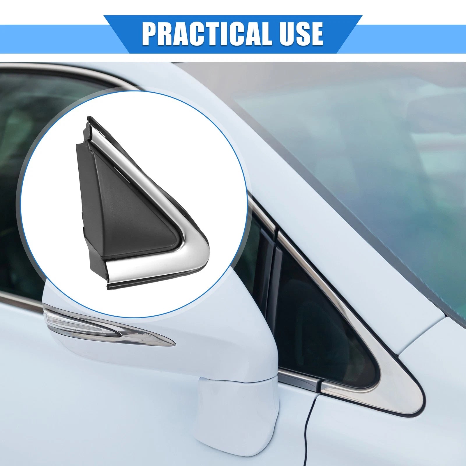 Front Right Side Door Mirror Flag Cover for Nissan Sentra (2016–2019) Black