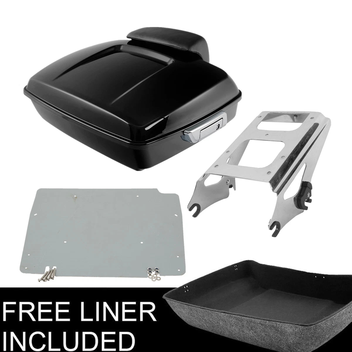 Chopped Trunk Pad Rack Plate for Harley Touring Electra Road Glide (2009–2013)