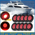 Set of 10 LED 2" Round Truck Marker Lights for Trailer