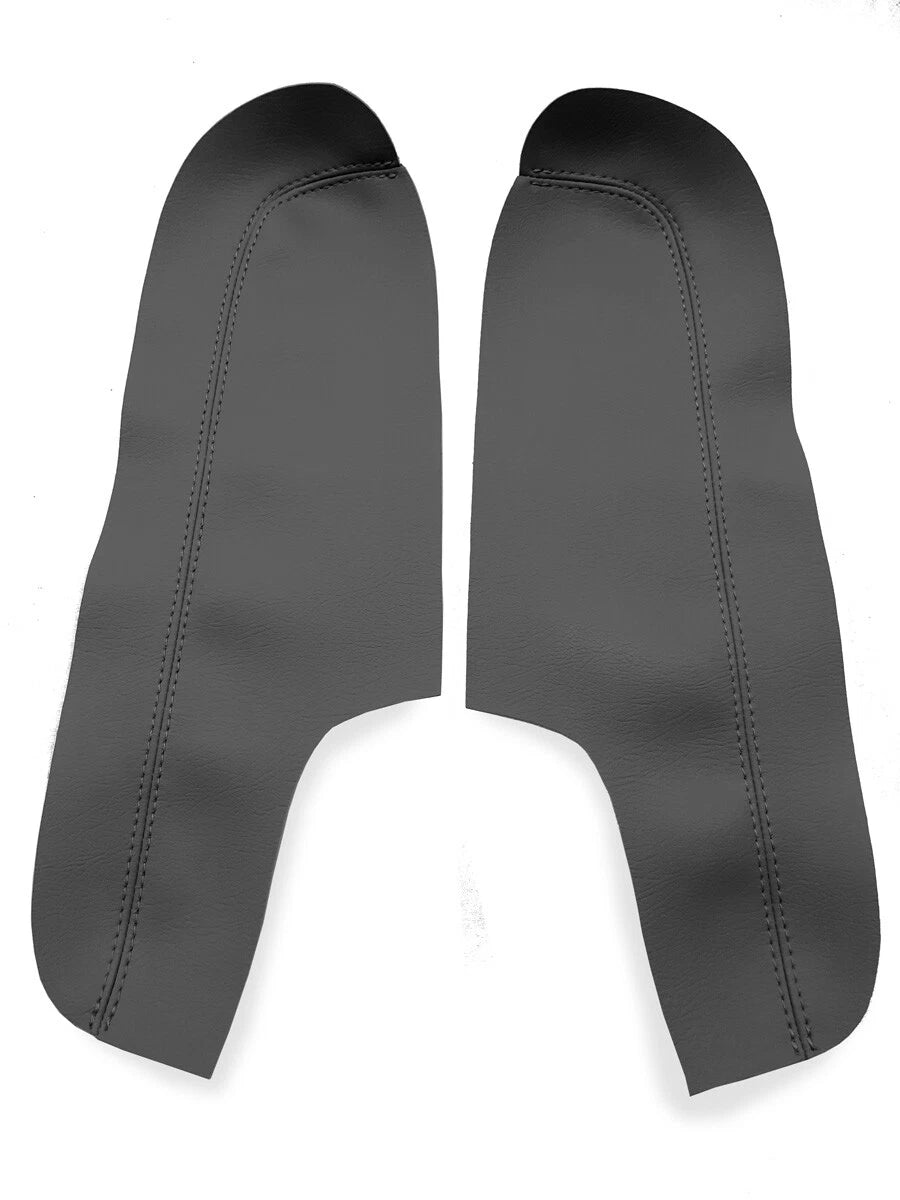 2X Front Door Panel Armrest Covers for Honda Odyssey (2005–2010) Gray PVC Leather
