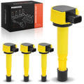4X Yellow Ignition Coil for Honda Civic (2001–2005)