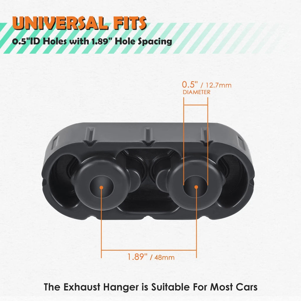 2X 2-Hole Muffler Exhaust Hanger Insulators for