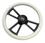 Steering Wheel White Wrap for Peterbilt Kenworth Freightliner (2005–2024)