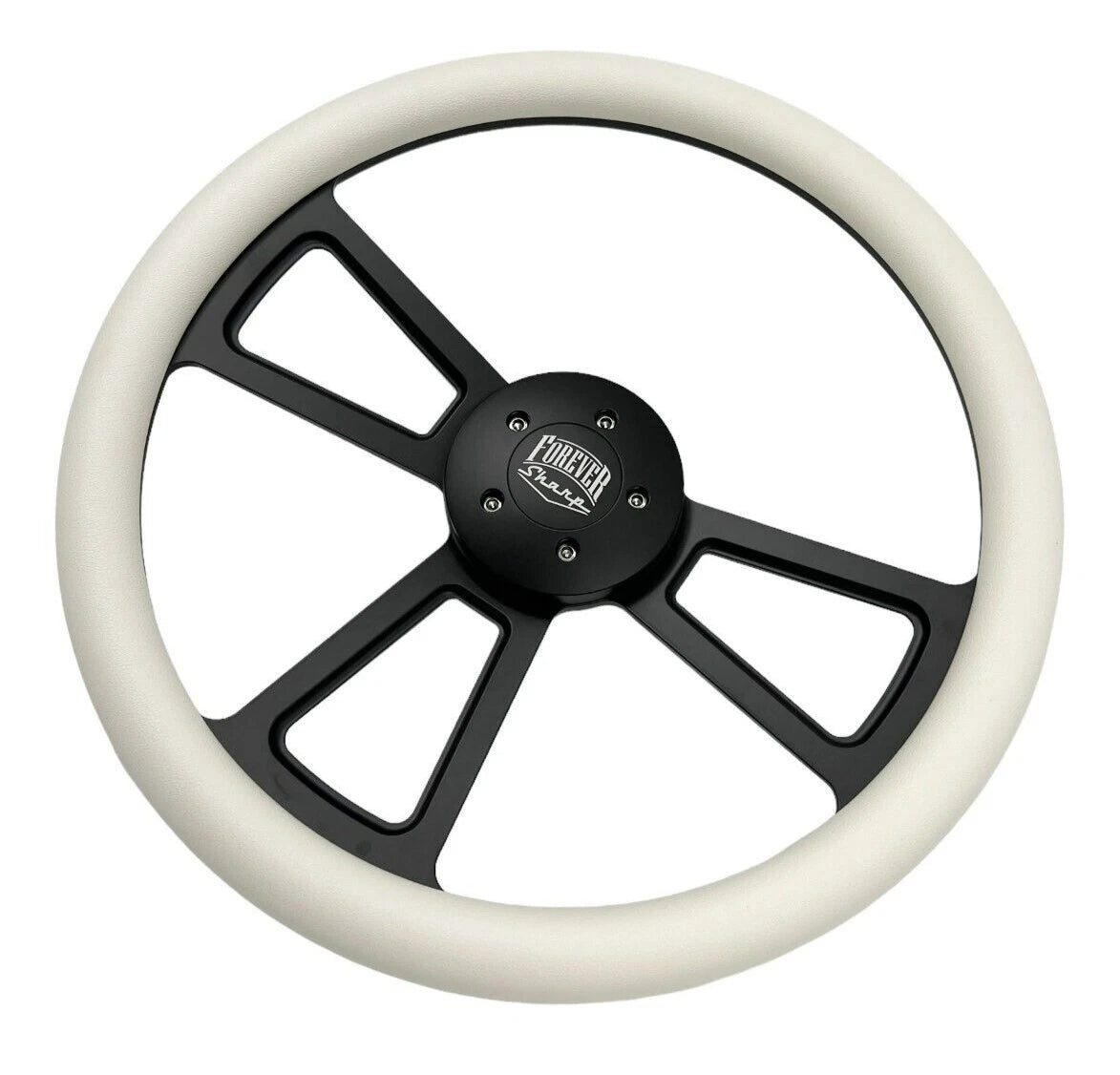 Steering Wheel White Wrap for Peterbilt Kenworth Freightliner (2005–2024)