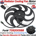 Radiator Cooling Fan Motor Assembly for Can-Am Maverick X3 (2017–2018) 709200588