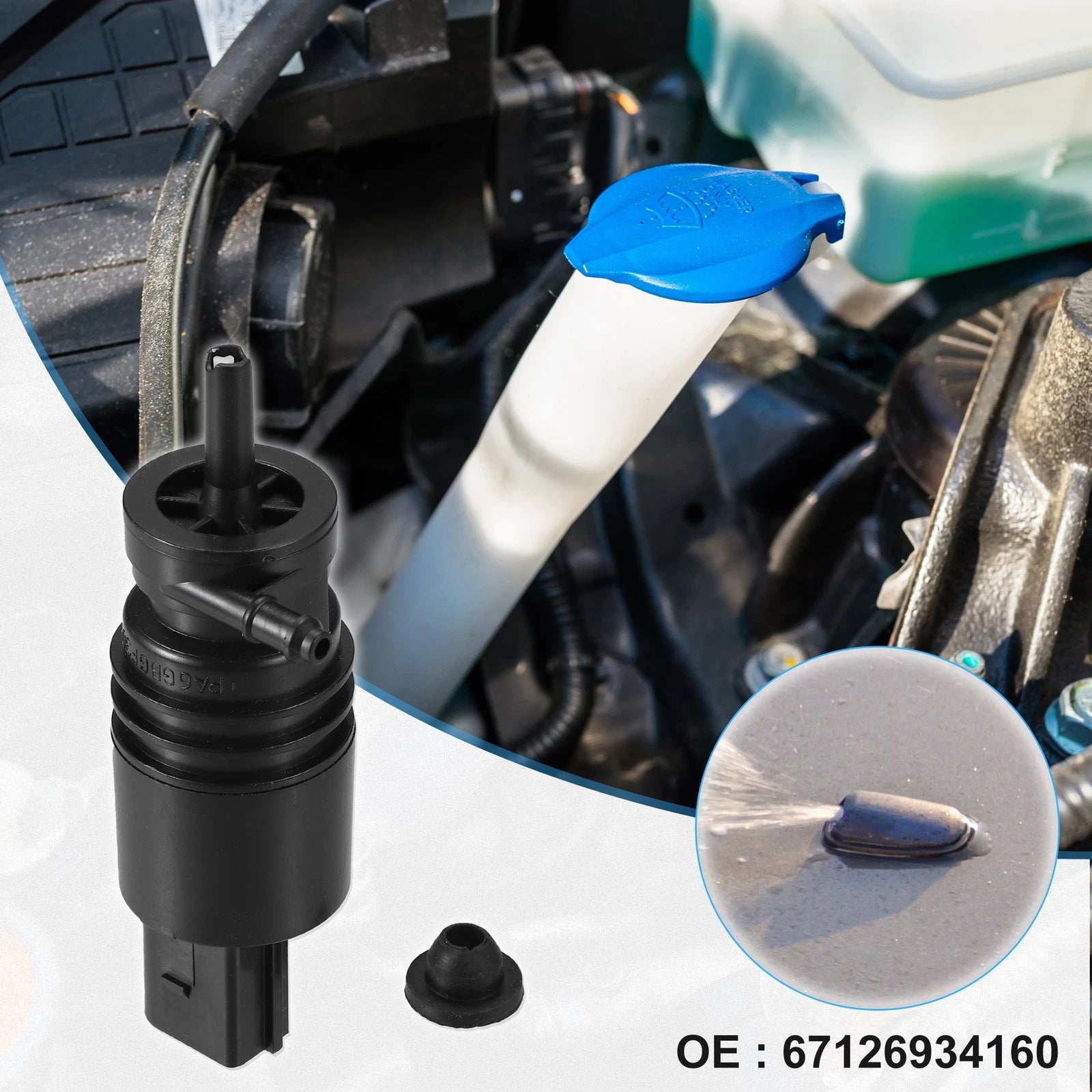 Windshield Washer Motor Pump No. 67126934160 for BMW 528i (2011–2016)