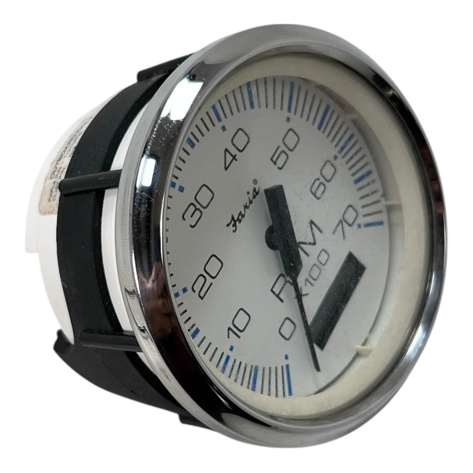 Faria TCH050B 4" Marine Tachometer Gauge 7K RPM for Boats (White)