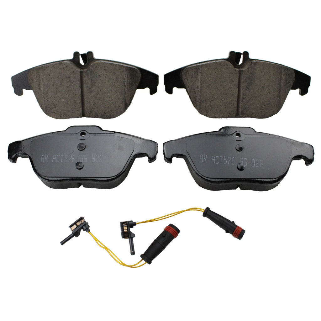 Set of 4 Akebono EURO Rear Ceramic Brake Pads with Sensors for Mercedes GLK250, GLK350 (2009–2015)