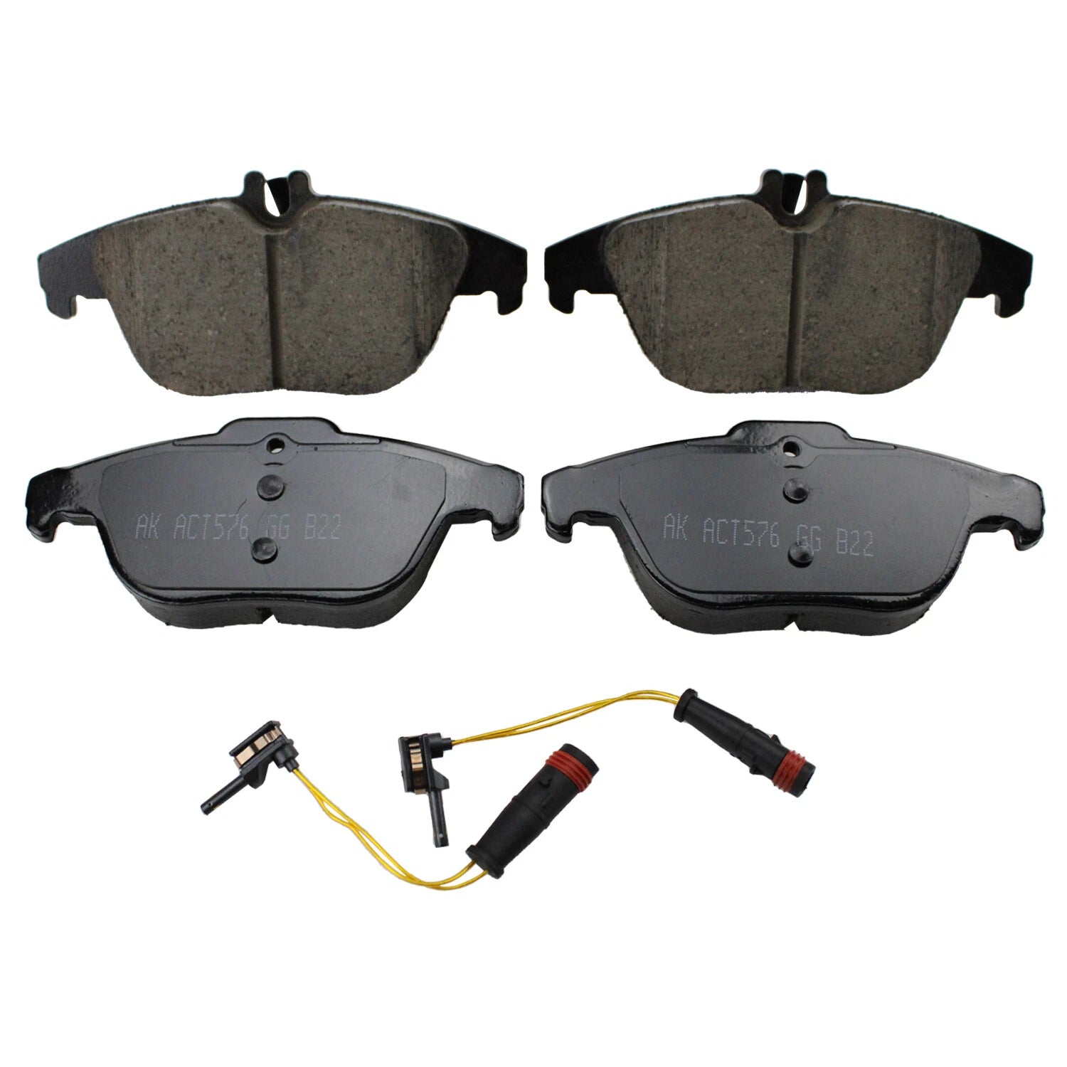 Set of 4 Akebono EURO Rear Ceramic Brake Pads with Sensors for Mercedes GLK250, GLK350 (2009–2015)