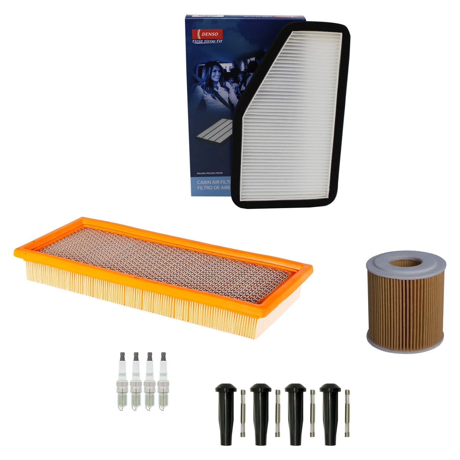 Tune Up Kit with 4 Spark Plugs & Boots for Ford Escape Mariner (2005–2010)