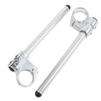 46mm Handle Bar Clip On for Kawasaki Ninja ZX6R ZX9R (1998–2002) Silver