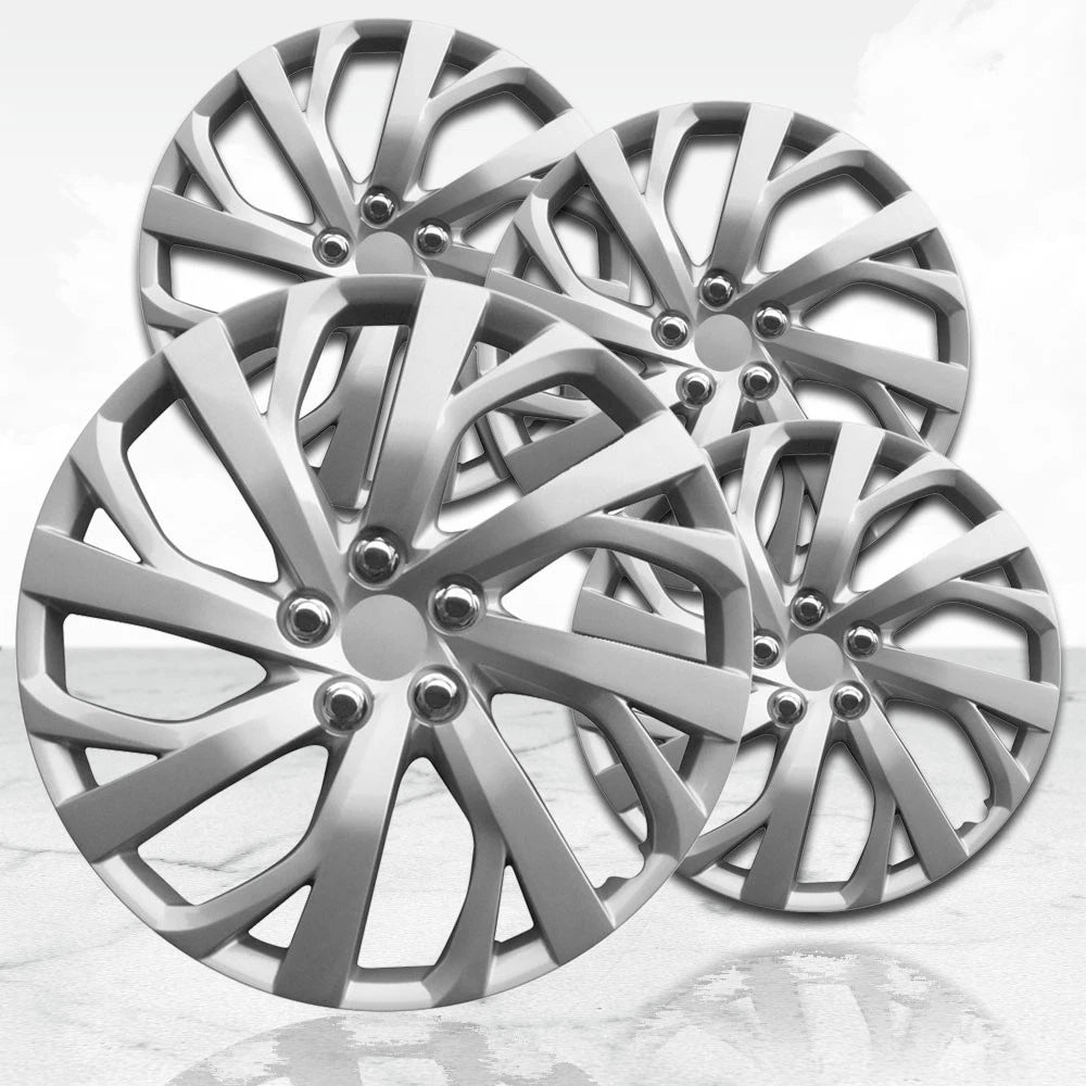 4pc Silver Wheel Covers Hubcaps for Toyota Corolla (2003–2020)